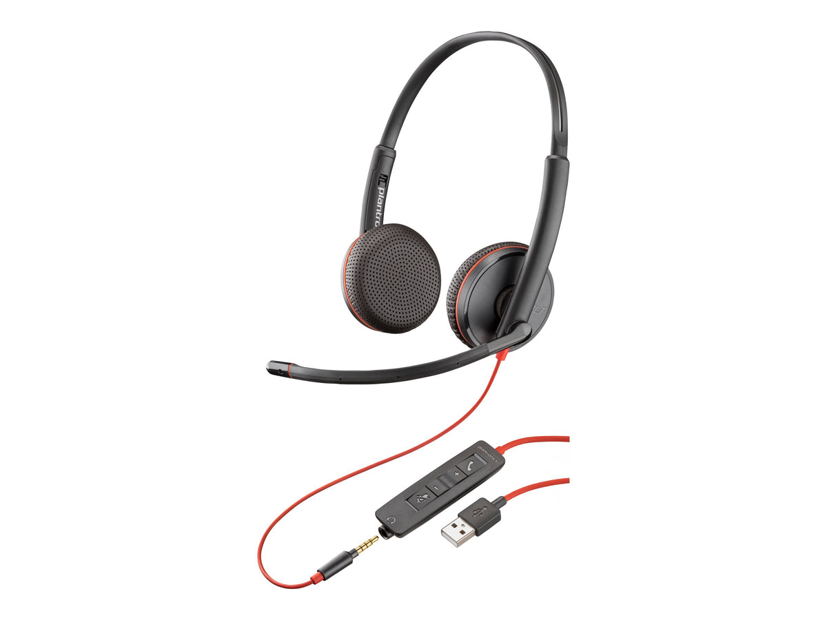 Poly Blackwire 3320 Over-the-Head Binaural Headset (9P7X8AA)