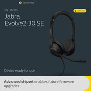 Jabra Evolve2 30 SE USB-A MS Stereo Headset 23189-999-979