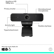 Logitech HD 1080p Webcam USB-A 960-001076