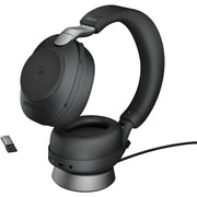 Jabra Evolve2 85 with stand Link 390a MS S 28599-999-989
