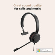 Jabra Evolve 20 SE Mono, UC, USB C/A Adapt, Leather