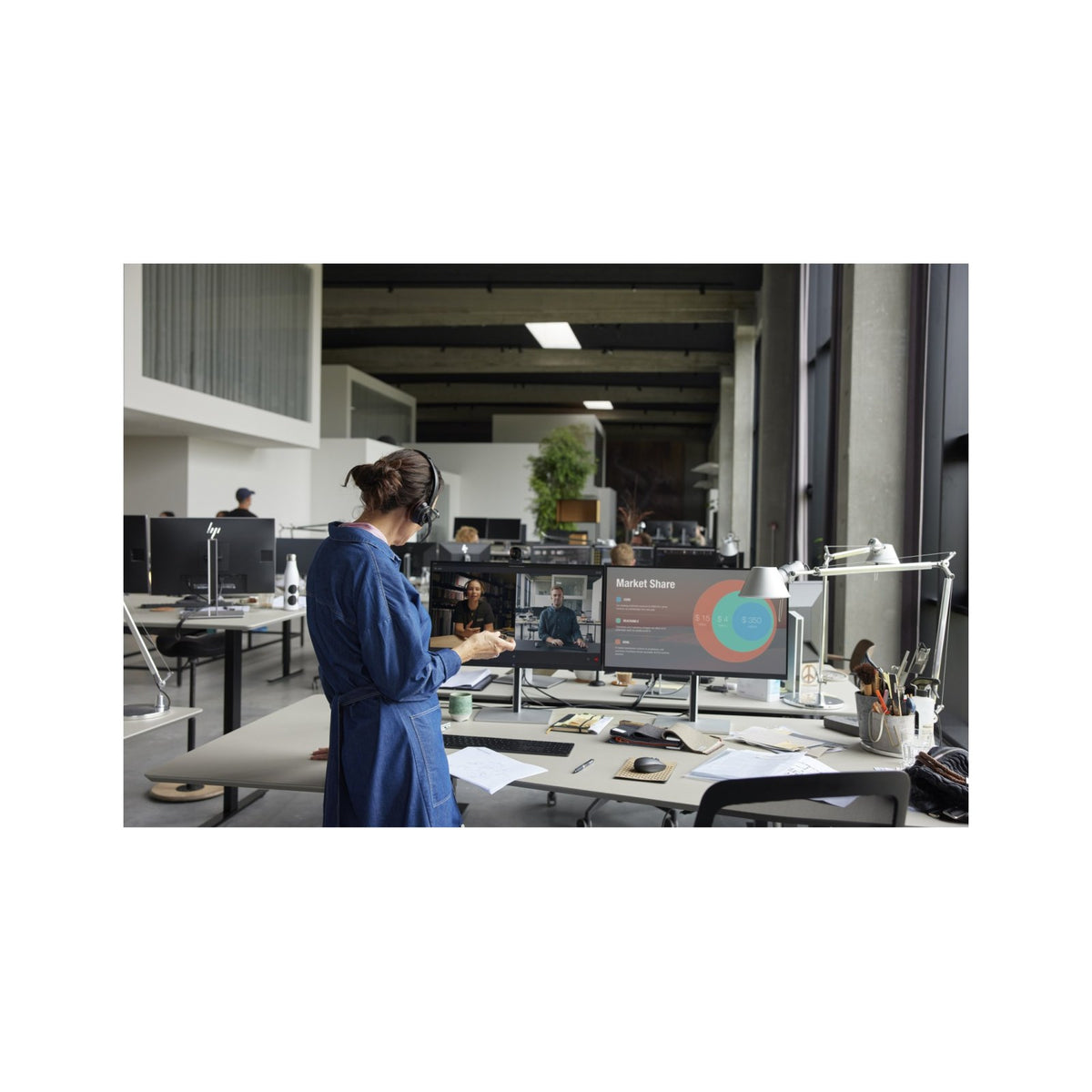 HP Poly Savi 8420 Office Stereo Microsoft Teams Certified DECT 1880-1900 MHz Headset main product image