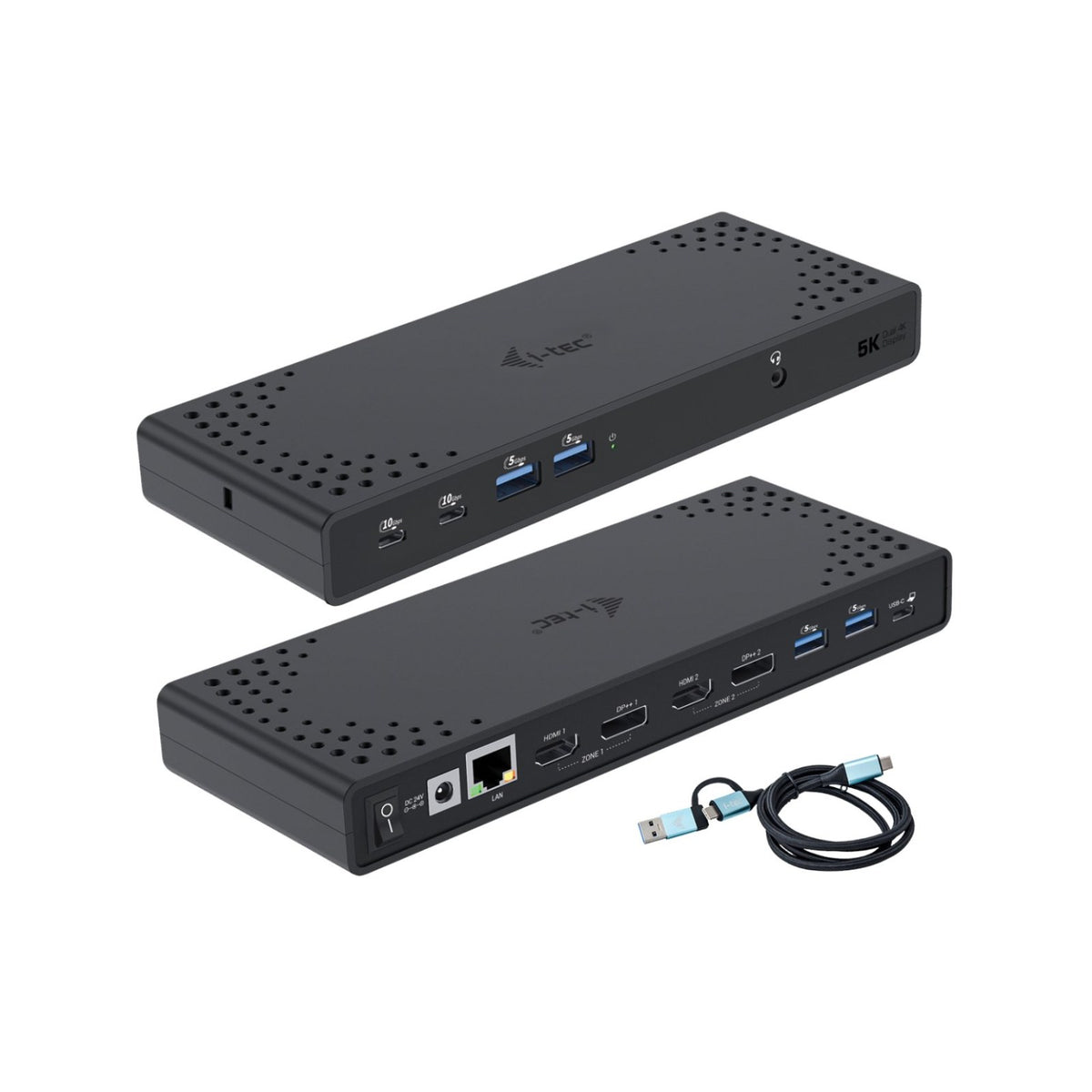 i-tec USB 3.0 / USB-C / Thunderbolt 3 Dual Display Docking Station Gen2 + Power Delivery 100W main product image